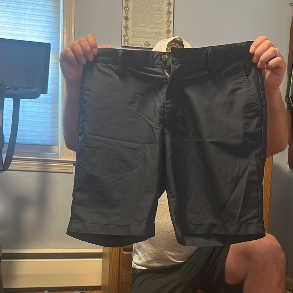 Nautica Black Flat Front Shorts